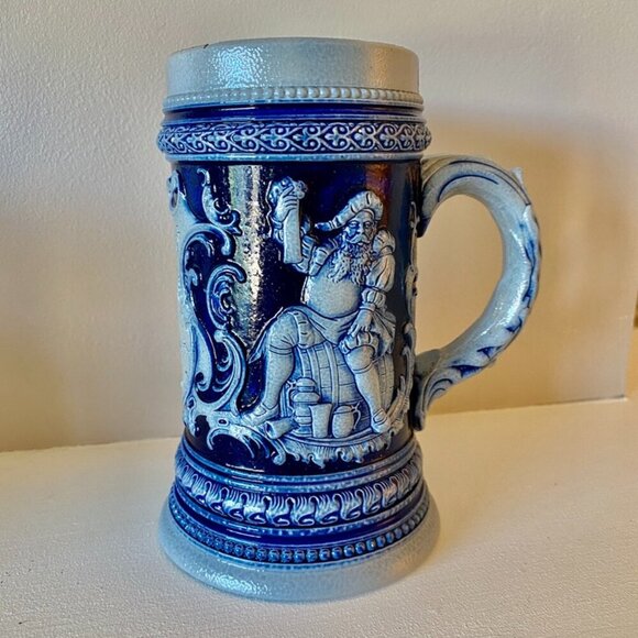 Luce Paris Faubourg Montmartre Blue Beer Stein - Picture 3 of 7